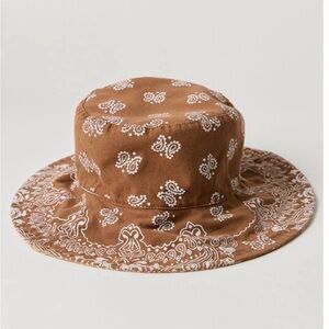 Free People Bucket Hat Chocolate Bandana